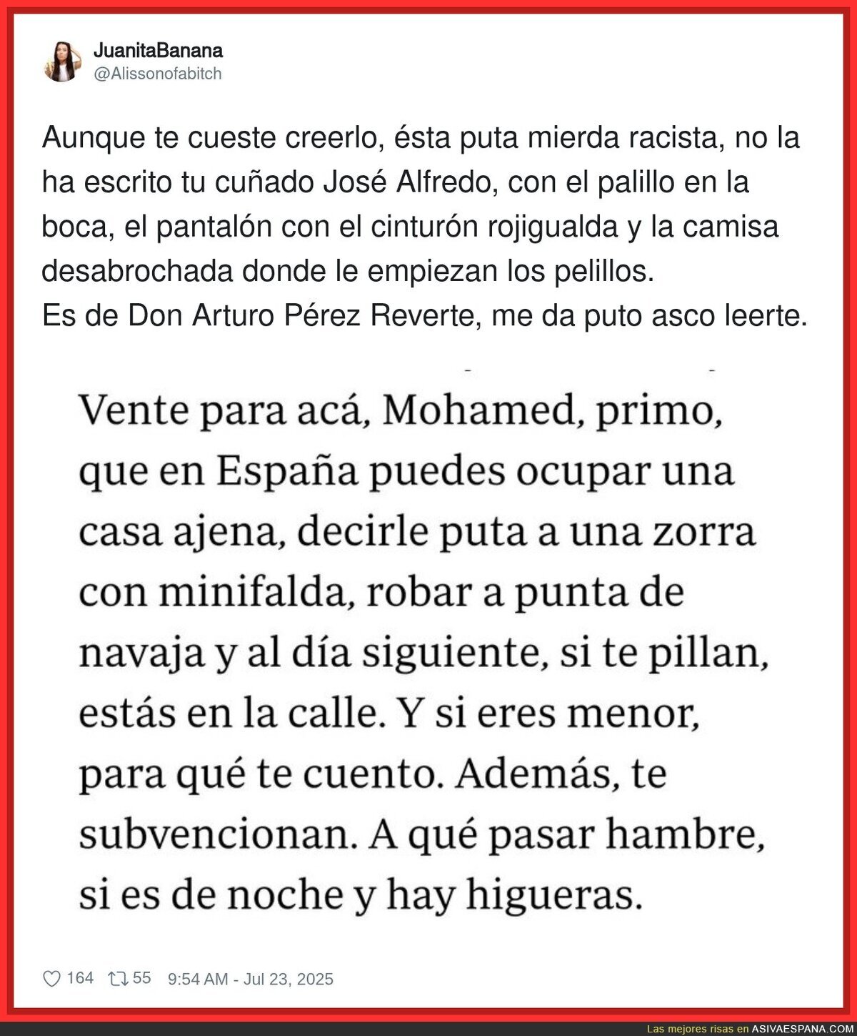 La deriva que ha tomado Arturo Pérez Reverte es preocupante