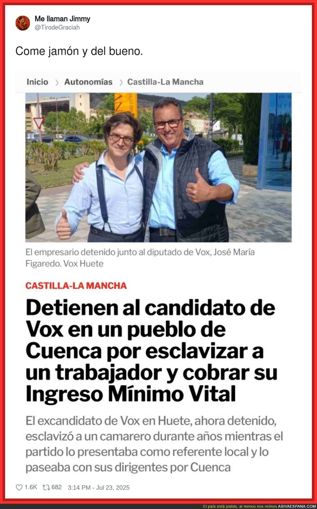 La gente de VOX mostrando su verdadera cara