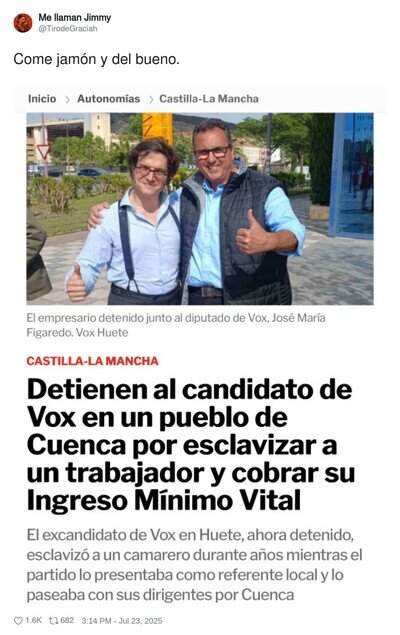 La gente de VOX mostrando su verdadera cara