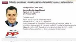 Juanma Moreno Bonilla y sus diferentes curriculums