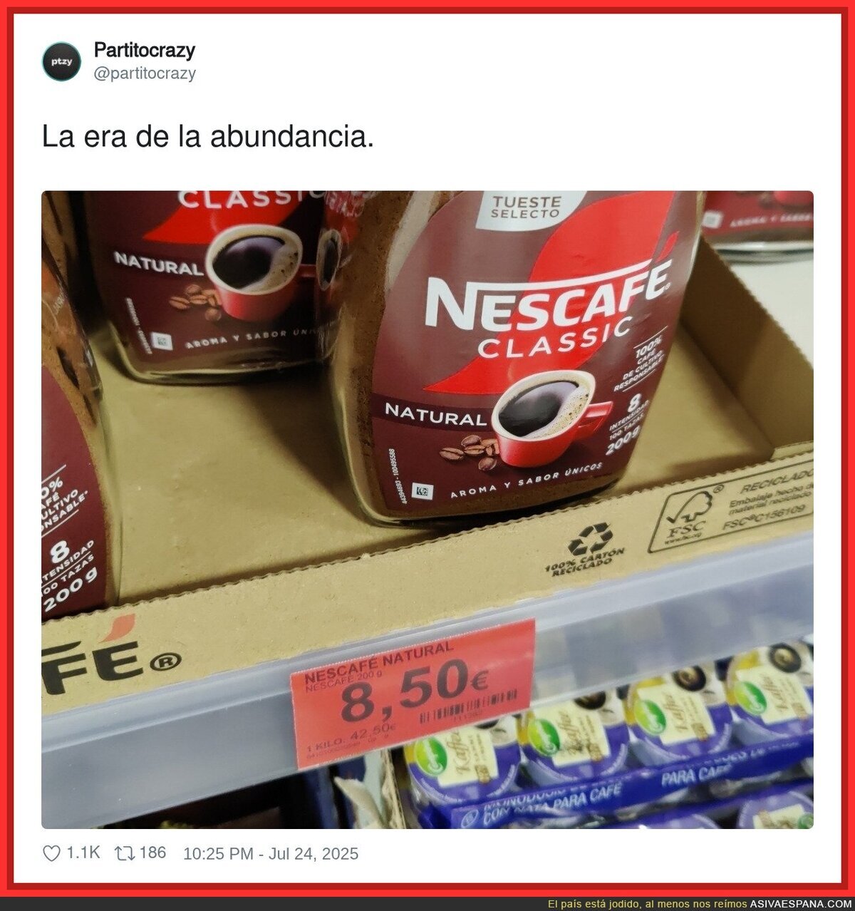 ¿A qué punto hemos llegado con estos precios en el Nescafé?