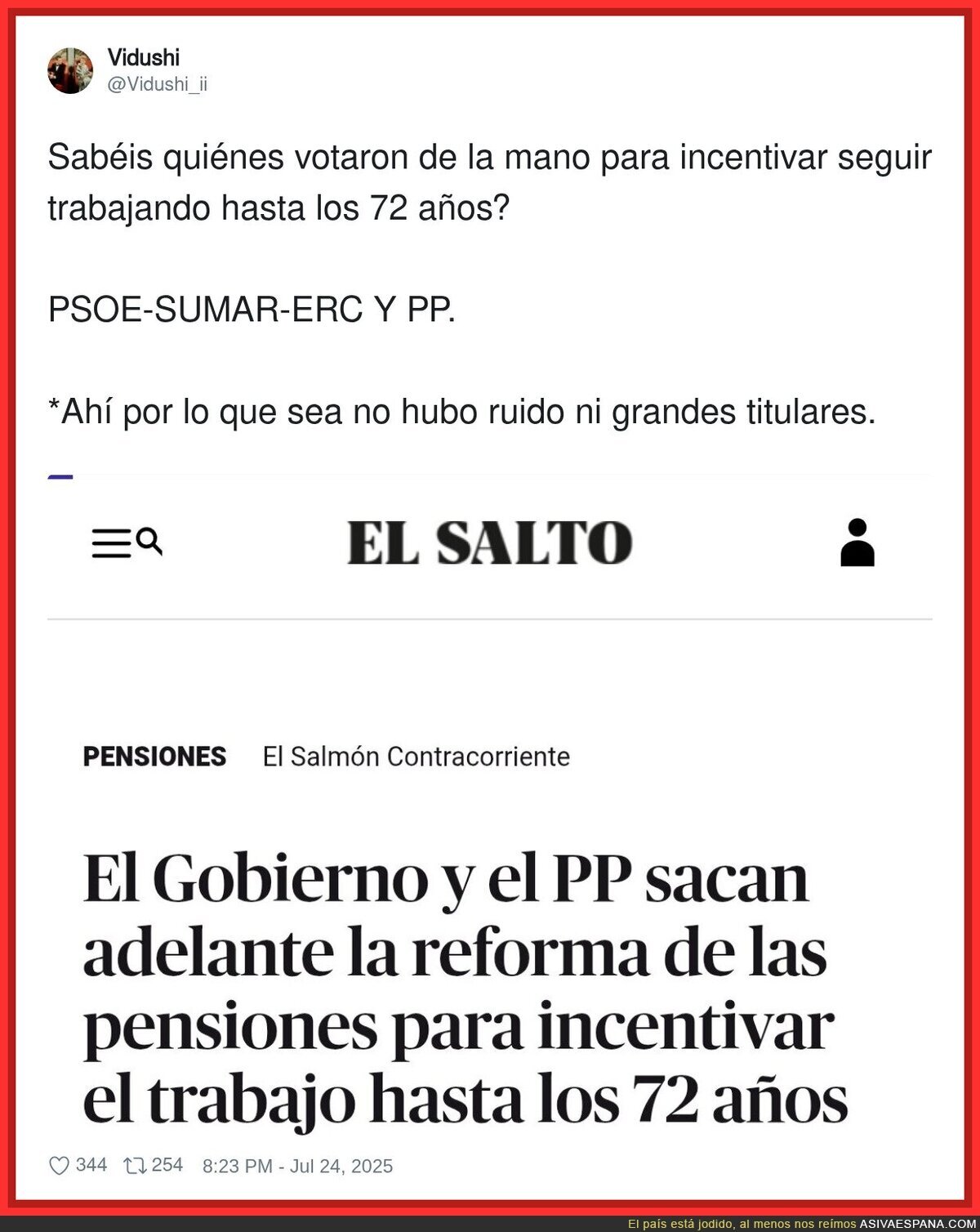 Así nos quieren esclavizar hasta los 72 años
