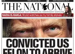 Portada del peri&oacute;dico nacional de Escocia. Mis respetos