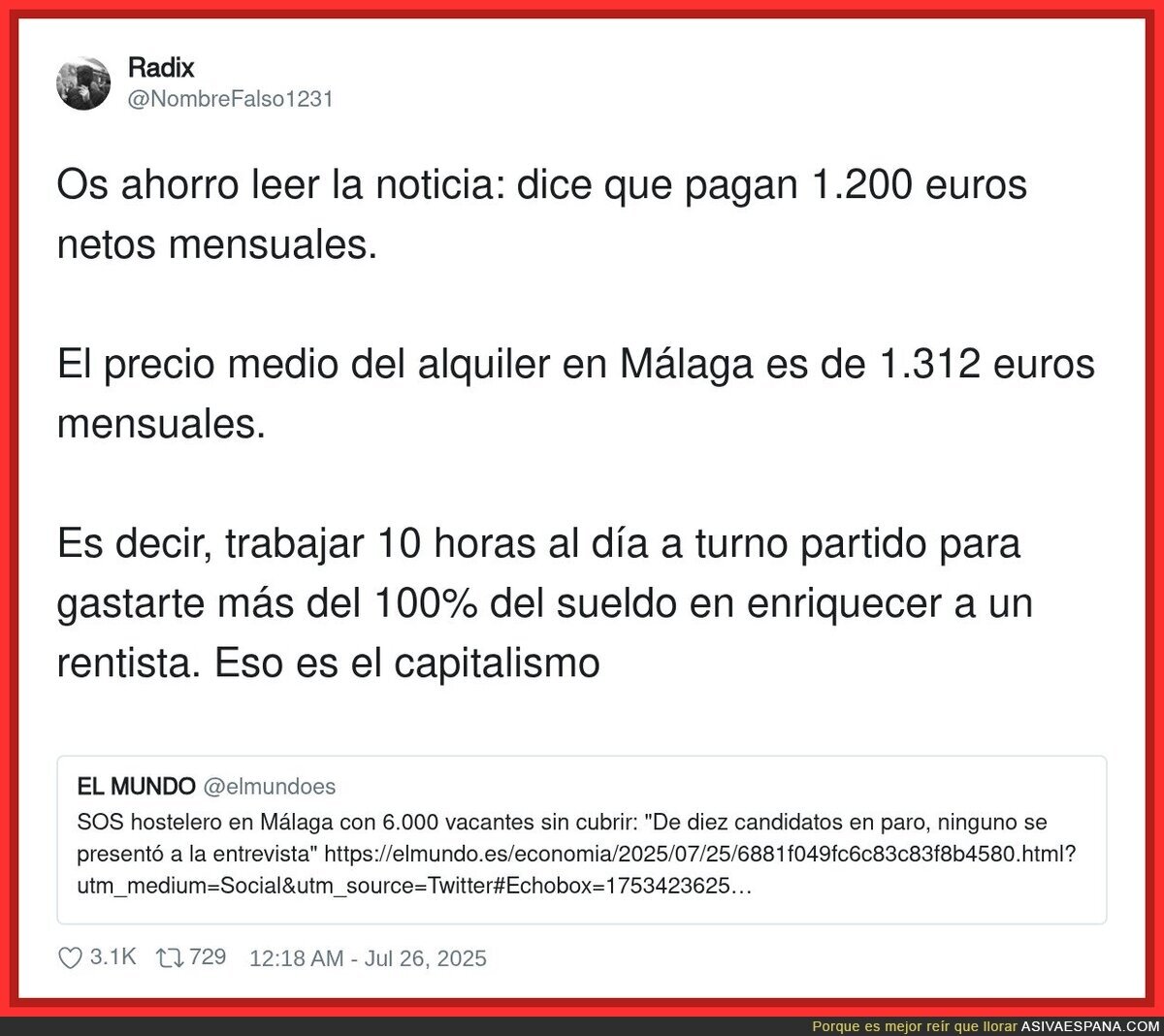 El preocupante sueldo que dan en Málaga en hostelería