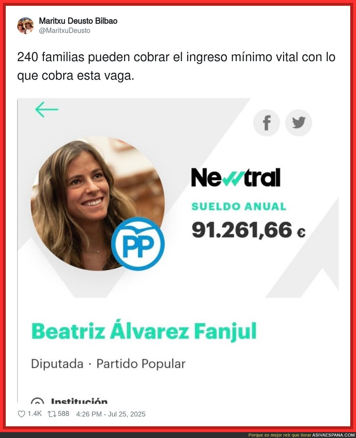 Muy fuerte lo del sueldo de Bea Fanjul