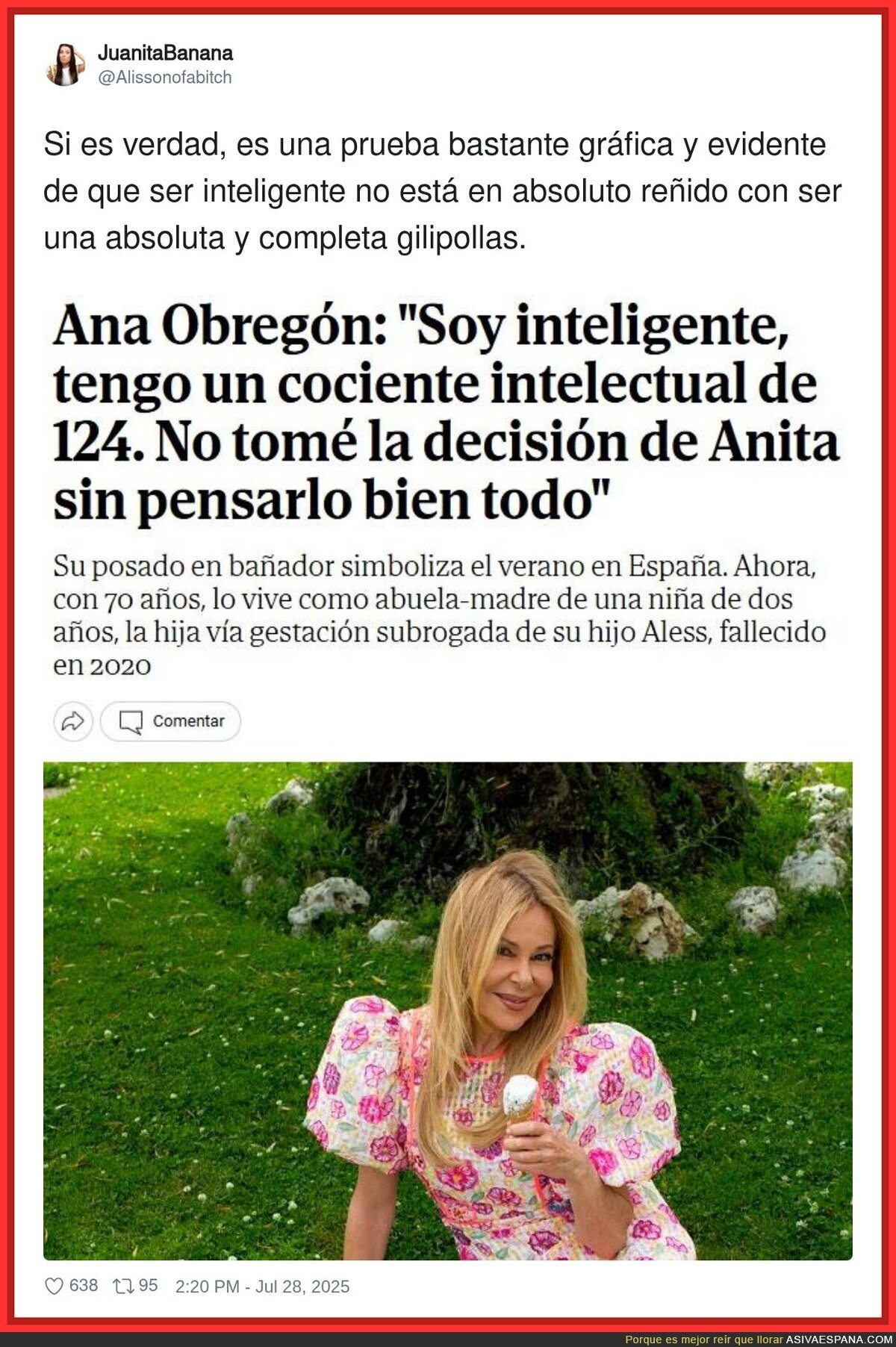 El final de carrera de Ana Obregón no te lo firma nadie