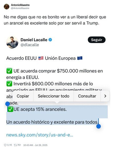 Europa sale perdiendo pero que grande Trump
