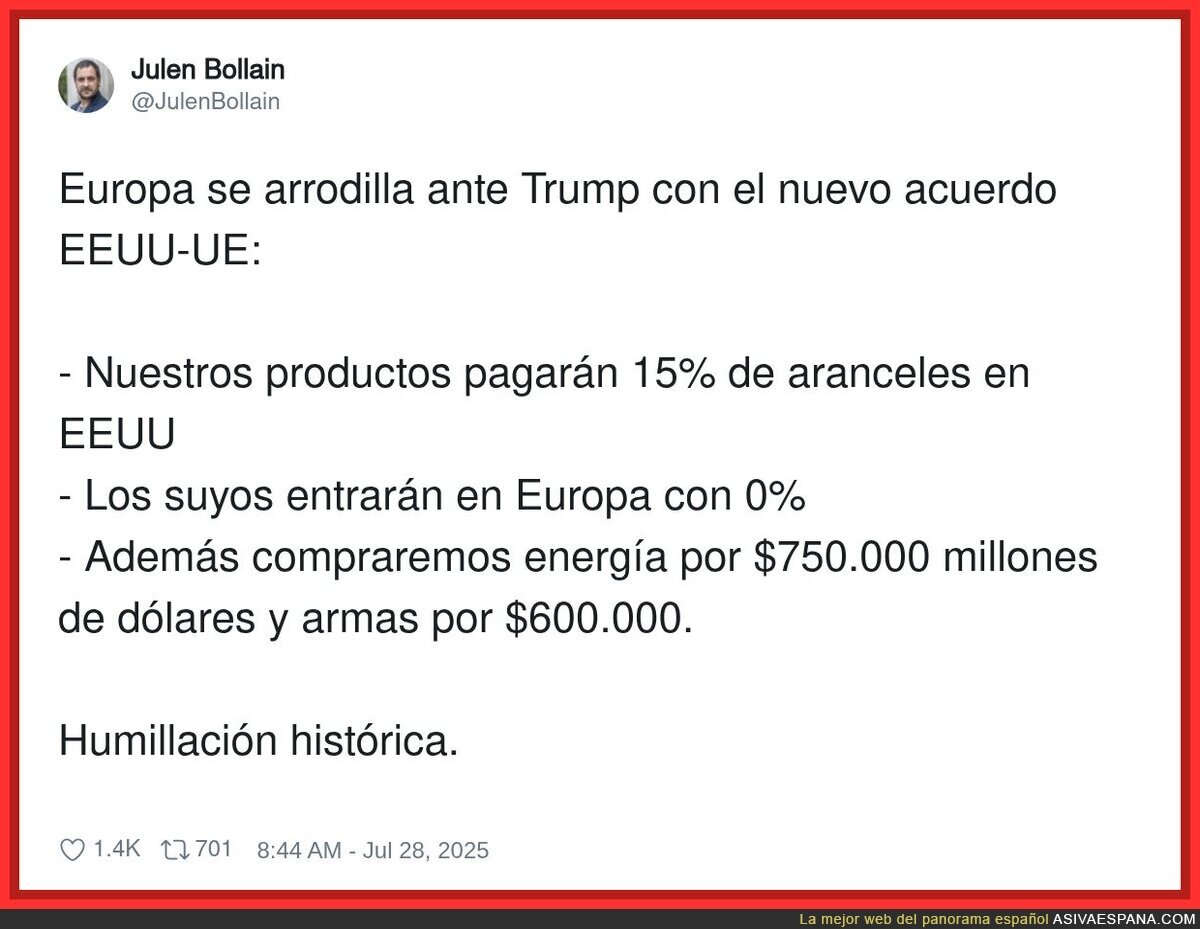 El acuerdo celebrado pro la derecha entre Trump y la EEUU