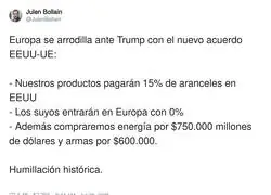 El acuerdo celebrado pro la derecha entre Trump y la EEUU