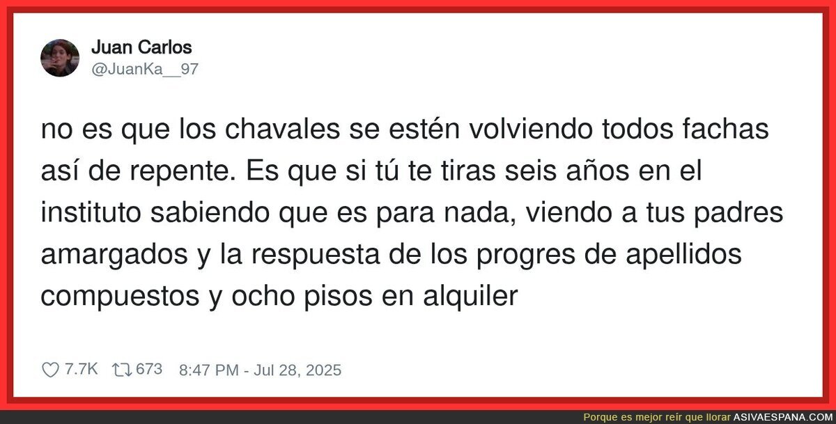 Resumen: la gente sube muy quemada