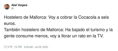 Las dos caras del hostelero de Mallorca
