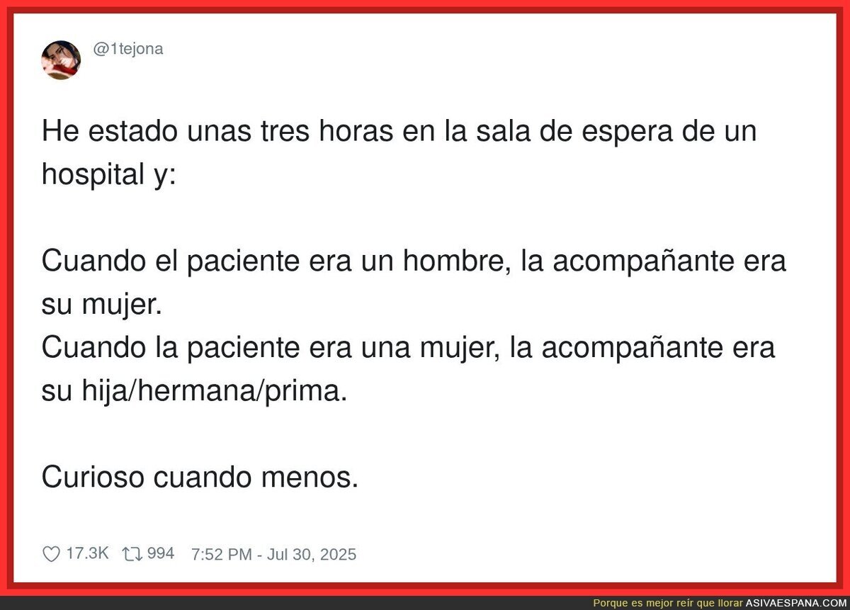 Y dicen que no hay machismo