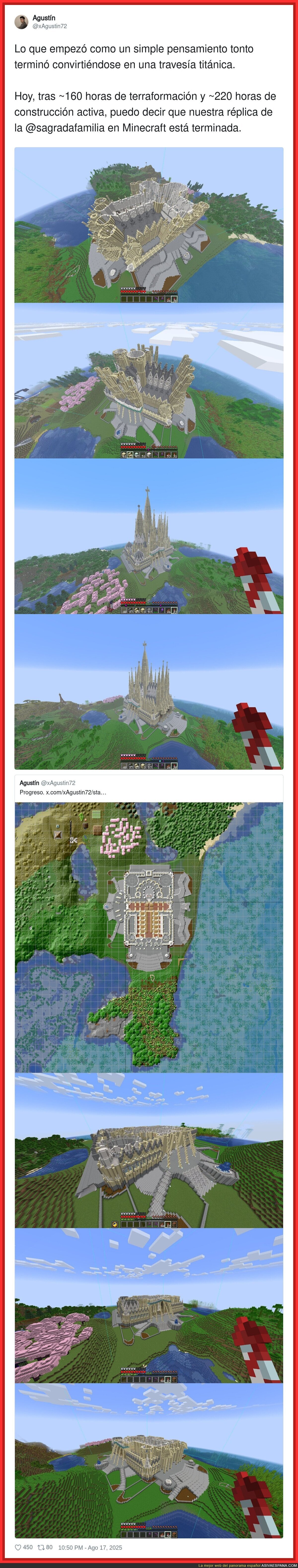 La Sagrada Familia ha sido finalizada en Minecraft antes que en la realidad