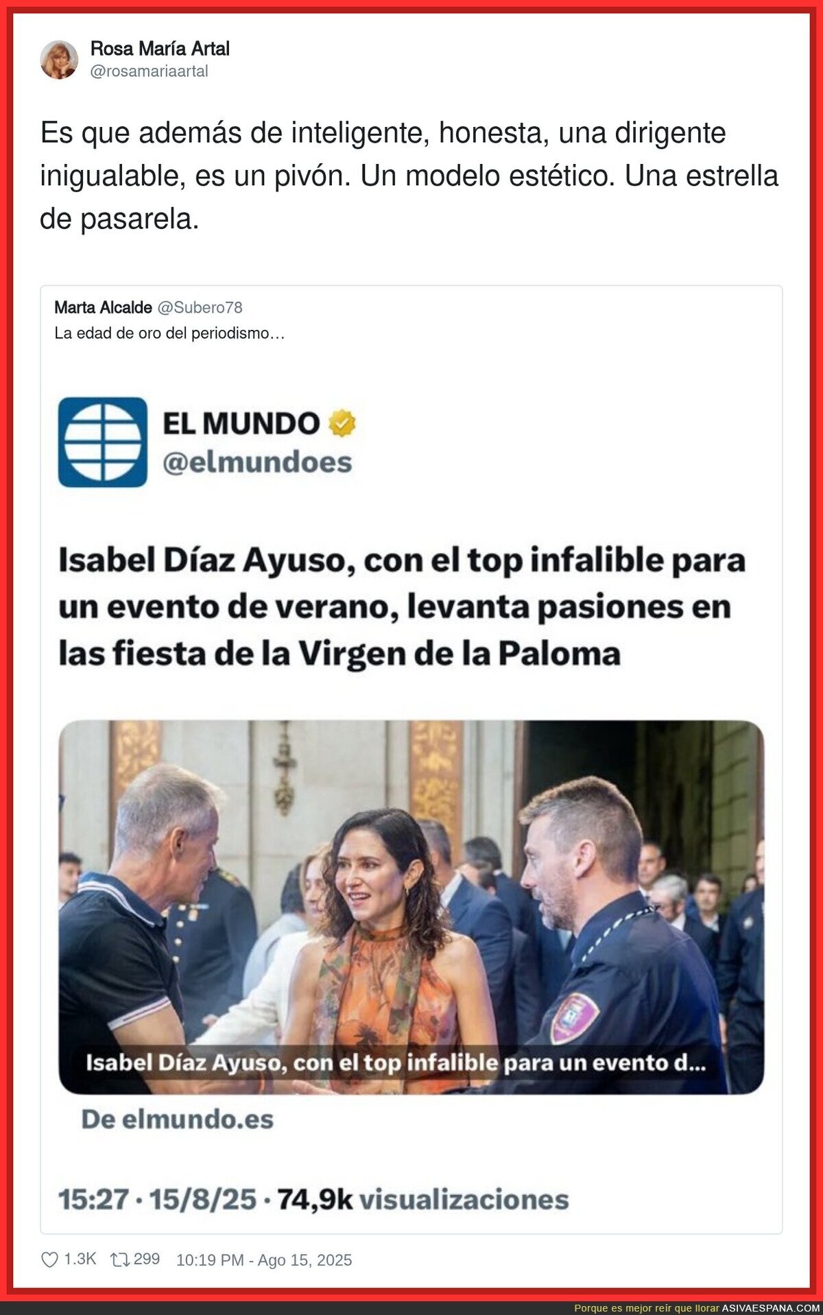 El periodismo palmero de El Mundo con Ayuso