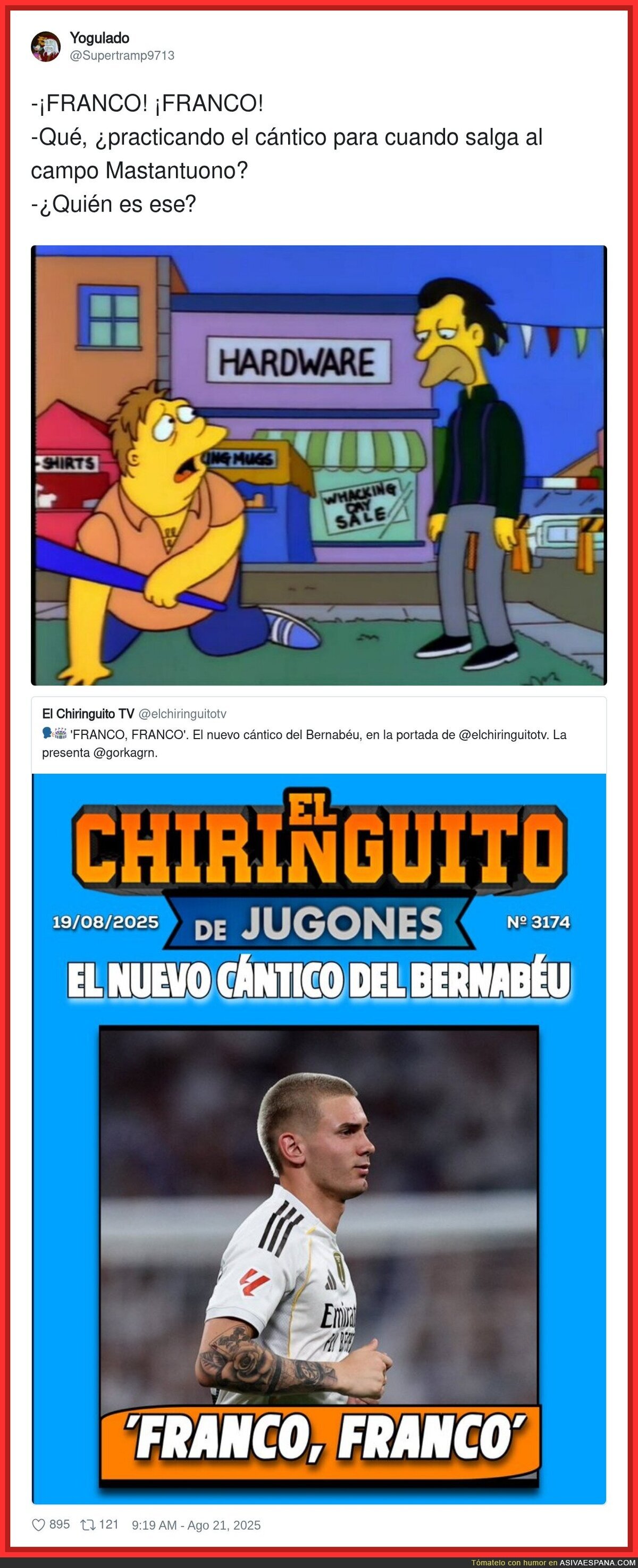 Nadie canta a Franco por Mastantuono