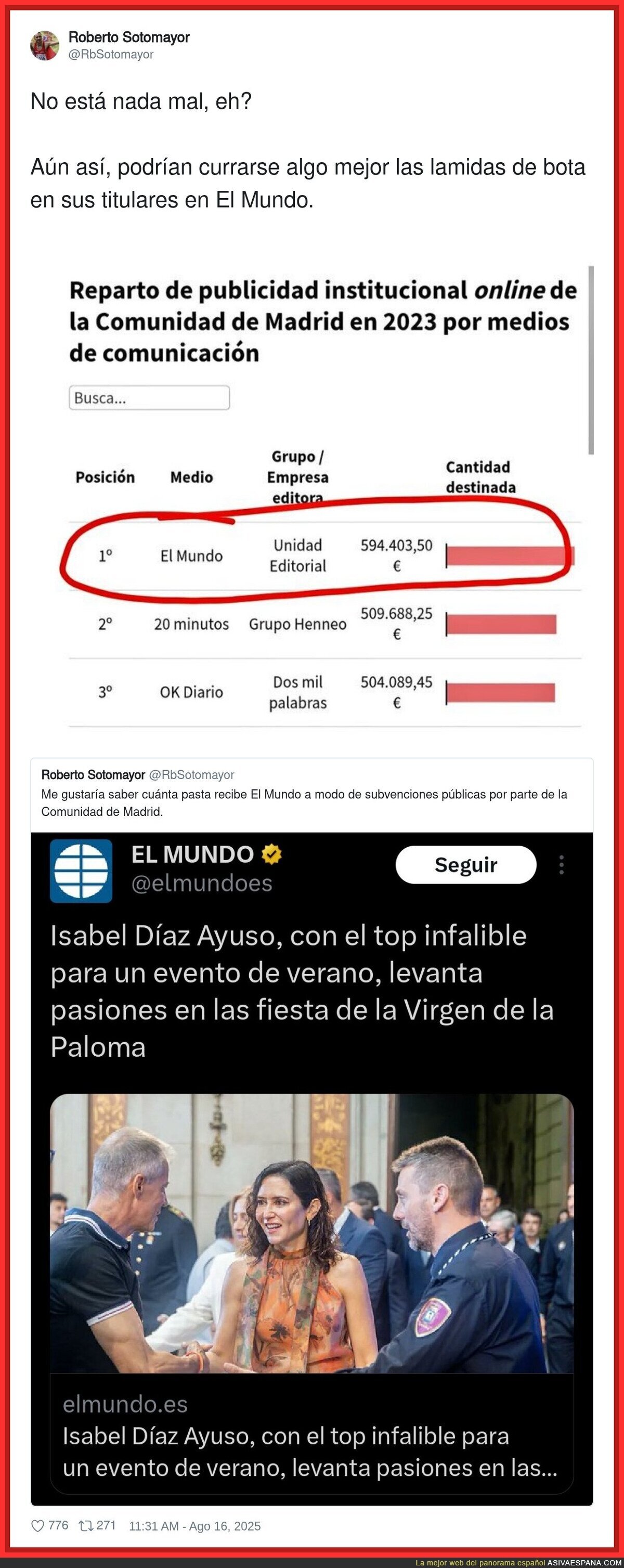 Ahora se entienden los titulares a favor de Ayuso