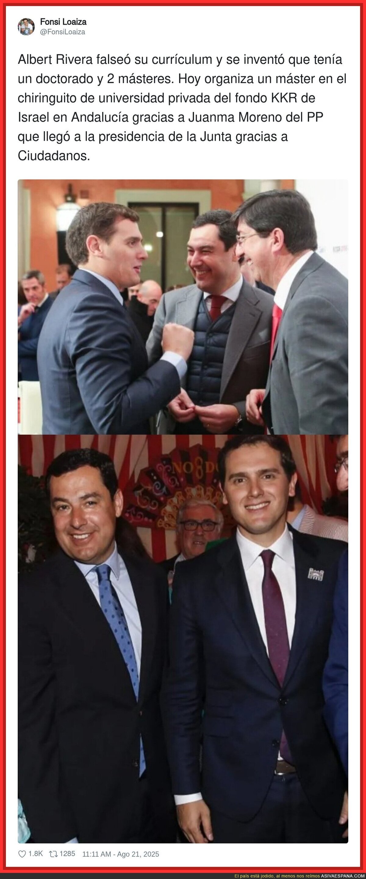 Albert Rivera y su polémico currículum falseado