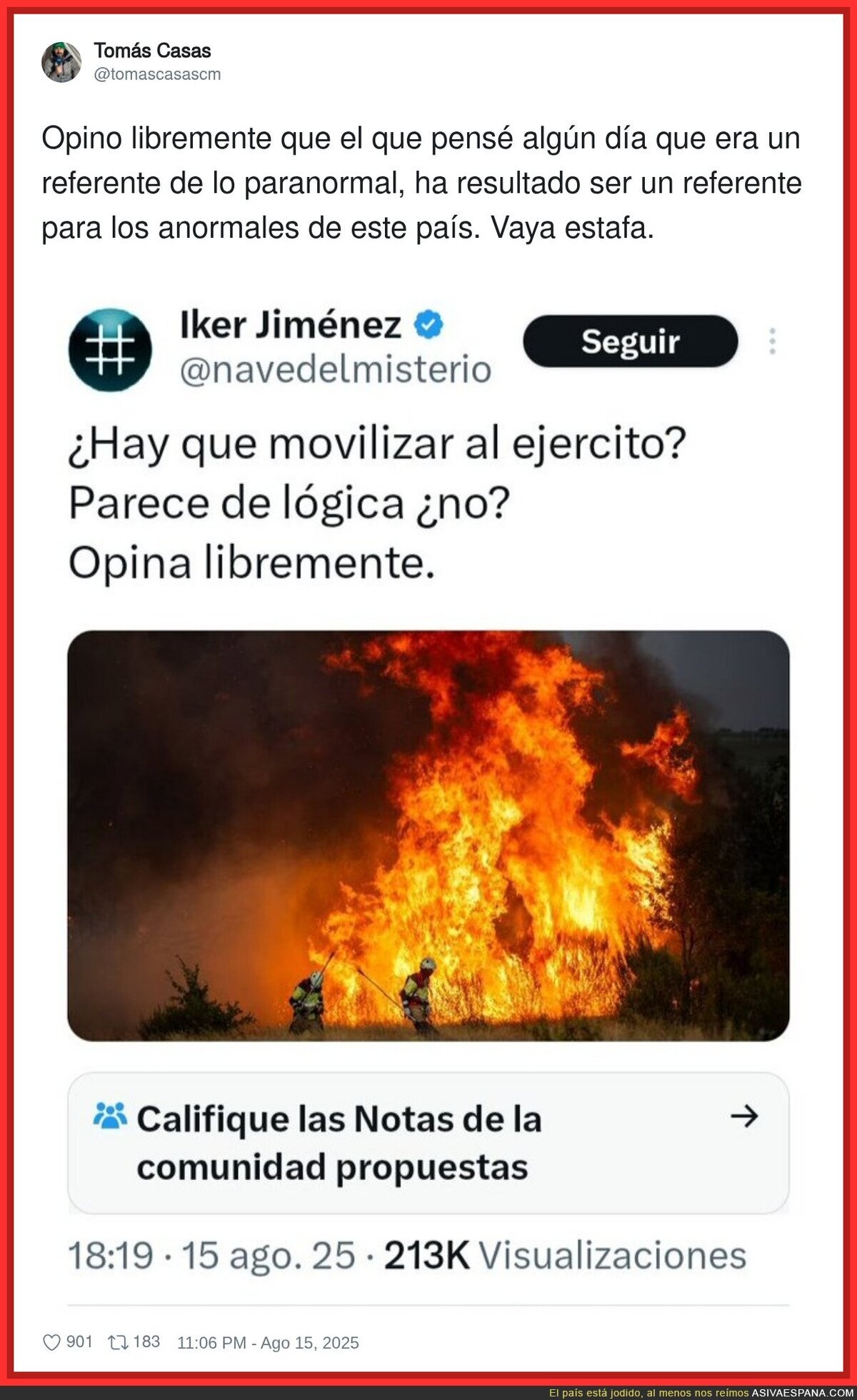 Iker Jiménez es una decepción absoluta