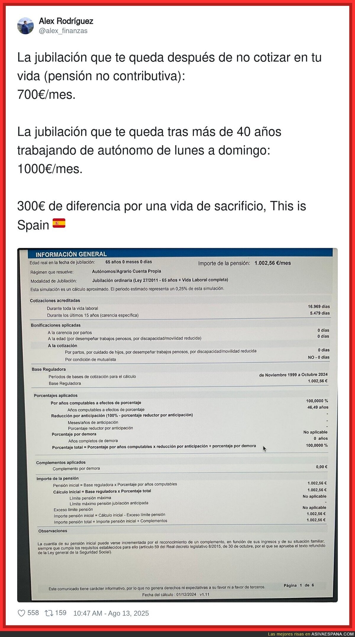 Es muy triste haber dedicado toda una vida a un país para esto