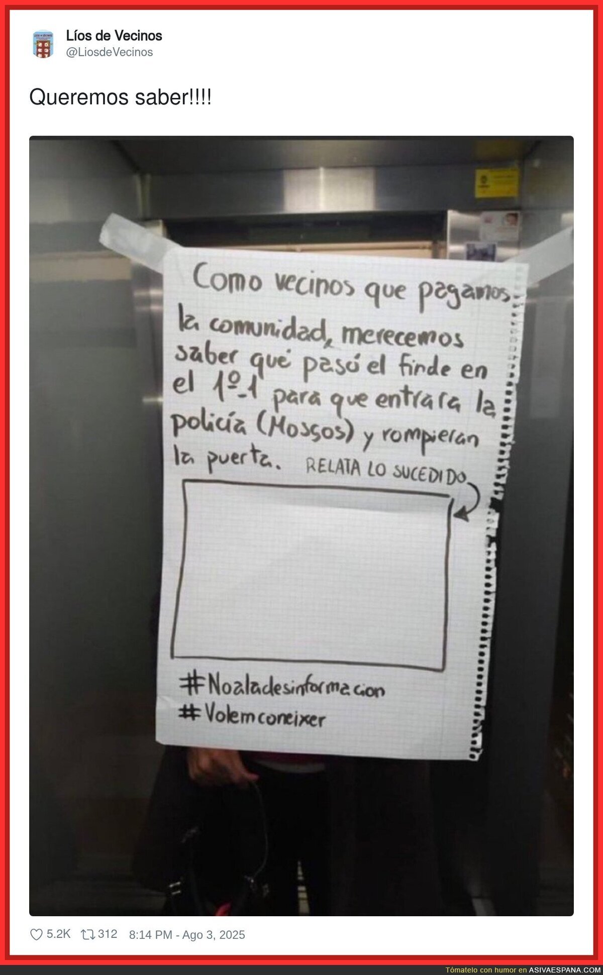 ¡Queremos saber!