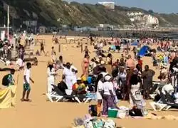 No hay brit&aacute;nicos en la playa de Bournemouth en UK