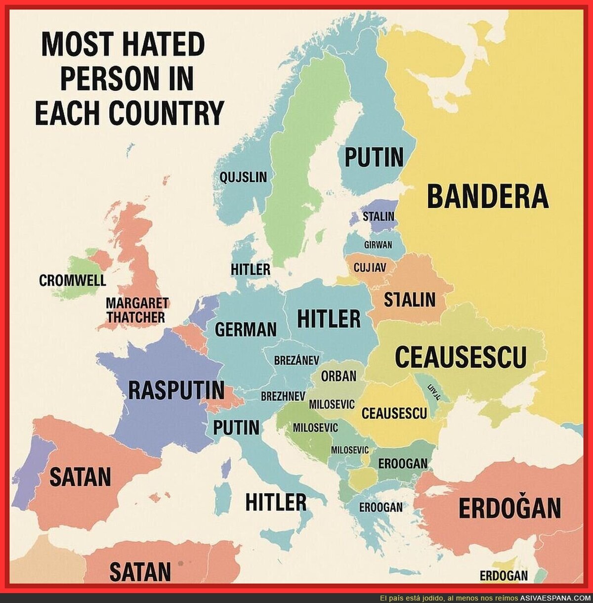 In Spain we don't say Satan, we say Perro Sanxe