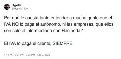 Lo del IVA deber&iacute;an explicarlo en la ESO