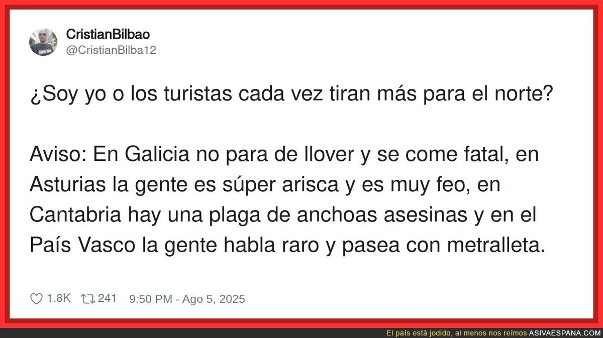 Oh no, los amantes del norte estamos perdidos