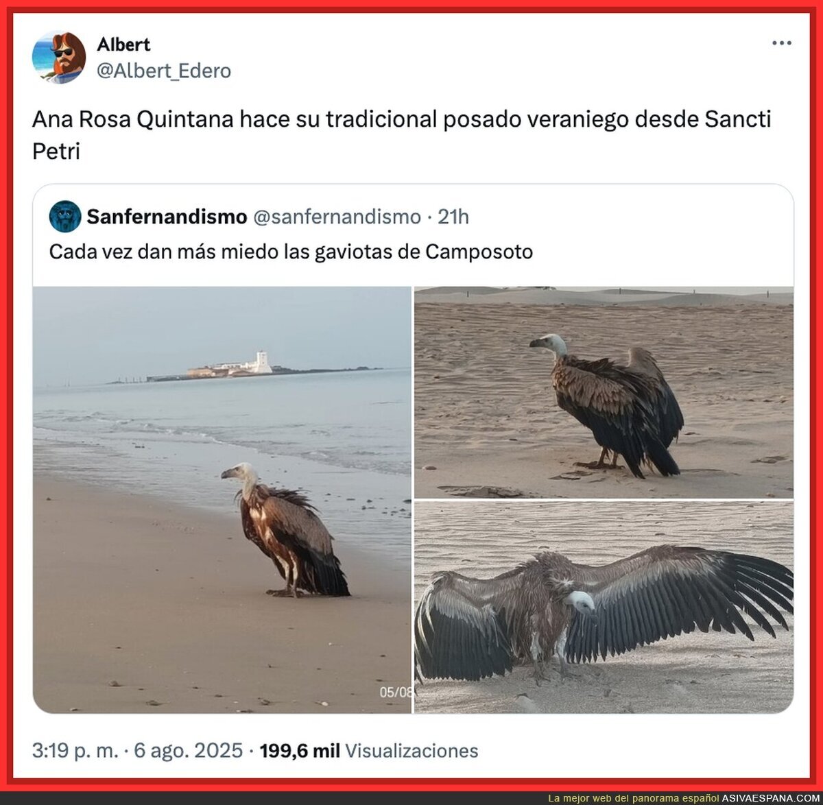 Por un momento creí que era Susanna Griso... Así, en la playa, se dan un aire