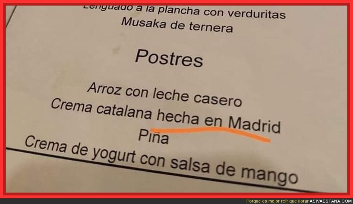Hay que aclararlo que si no igual nos queman el restaurante