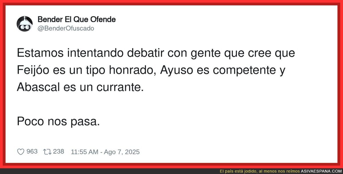Así no hay forma de ponerse serios
