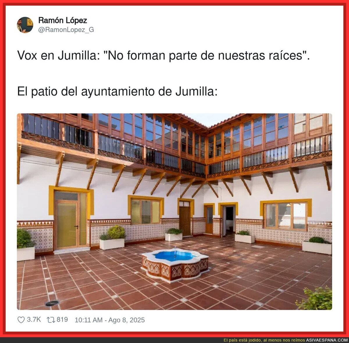 ¿Habrán visto cómo es sl patio del ayuntamiento de Jumilla?