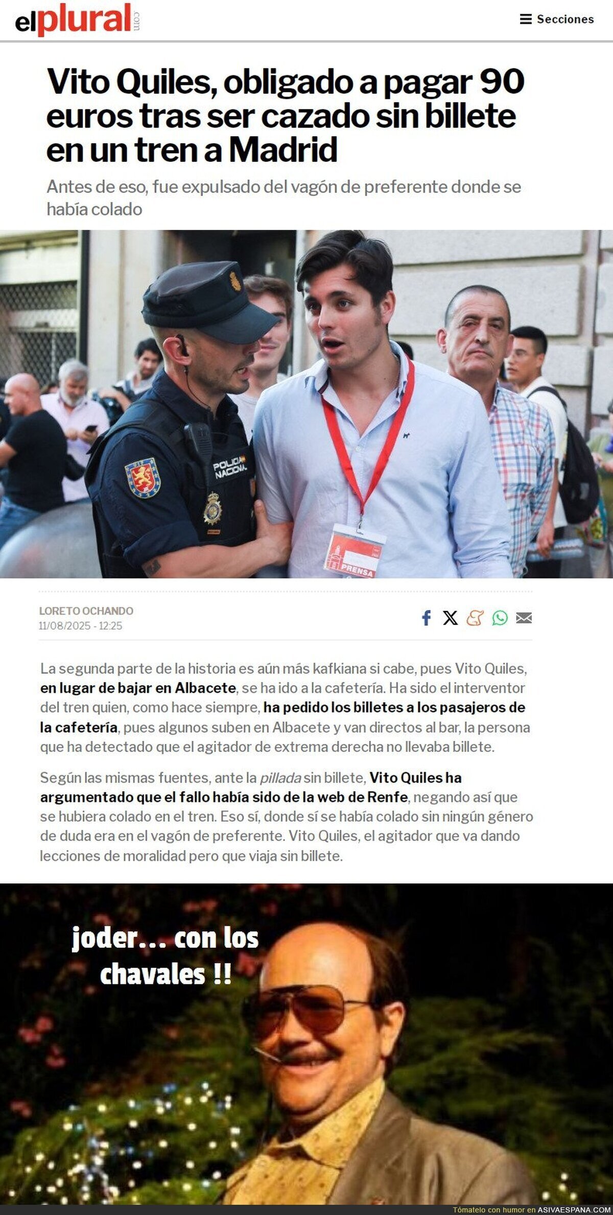 Vito está en racha: desacreditado en el Congreso, promoción de estafa publicitaria y ahora...