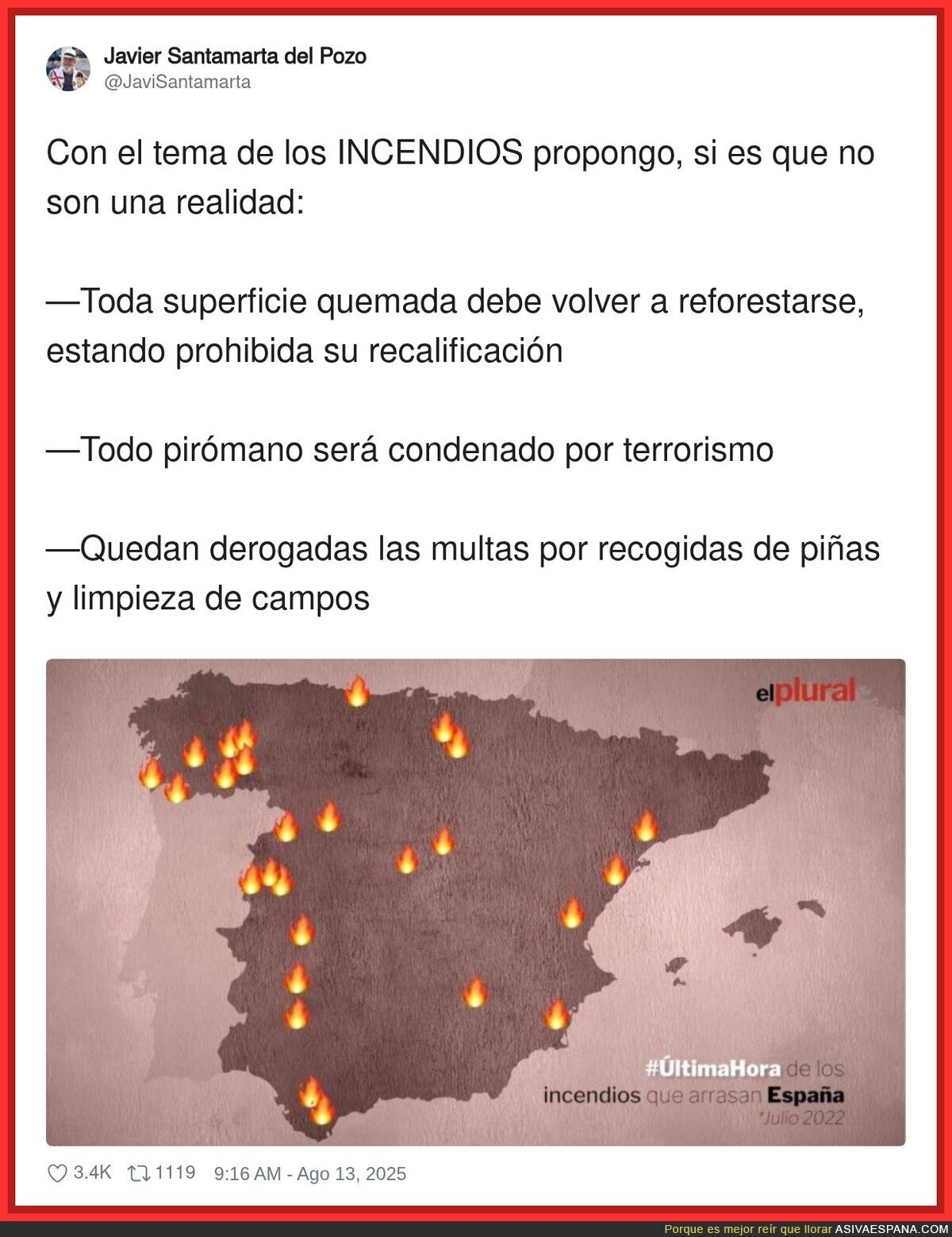 Medidas que hay que tomar con los incendios en España