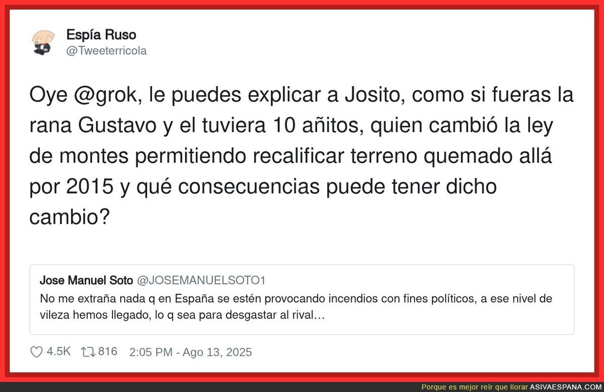 José Manuel Soto no se espera quien aprobó tal ley...