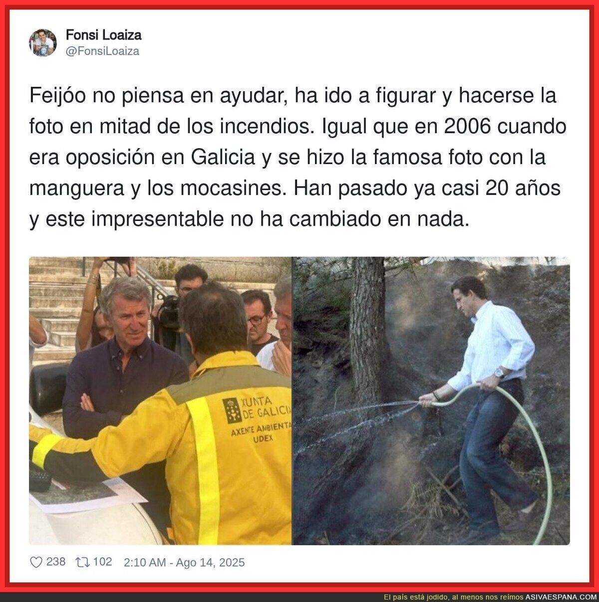 Así se comporta Feijóo en situaciones de incendios