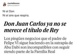 Sigue el servilismo al Rey Fugado