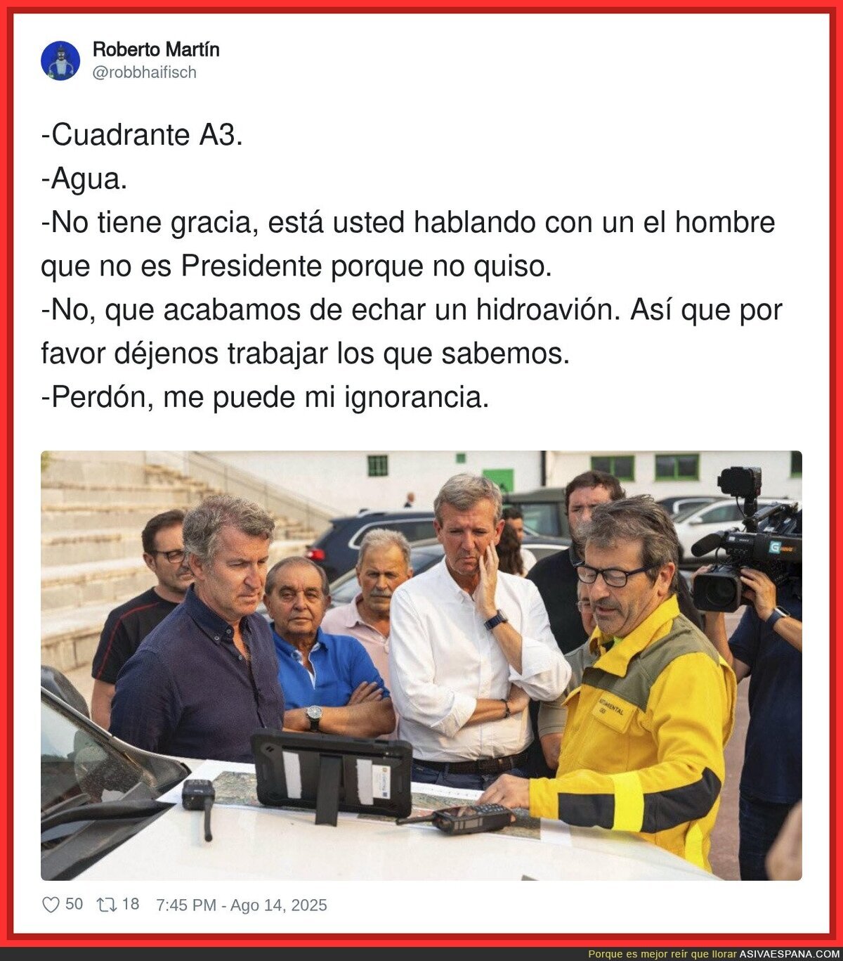 Feijóo en momentos importantes