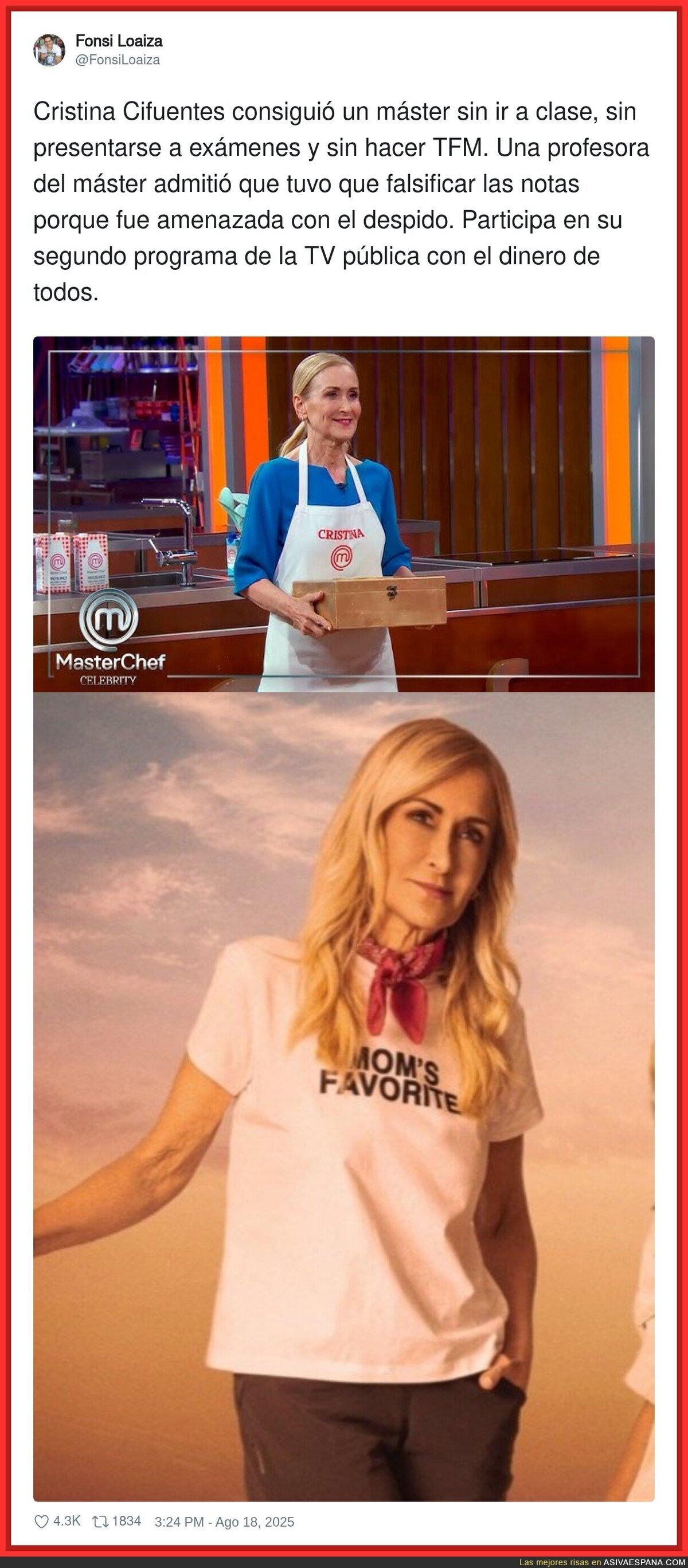 Cristina Cifuentes sigue llevándose dinero público en TVE