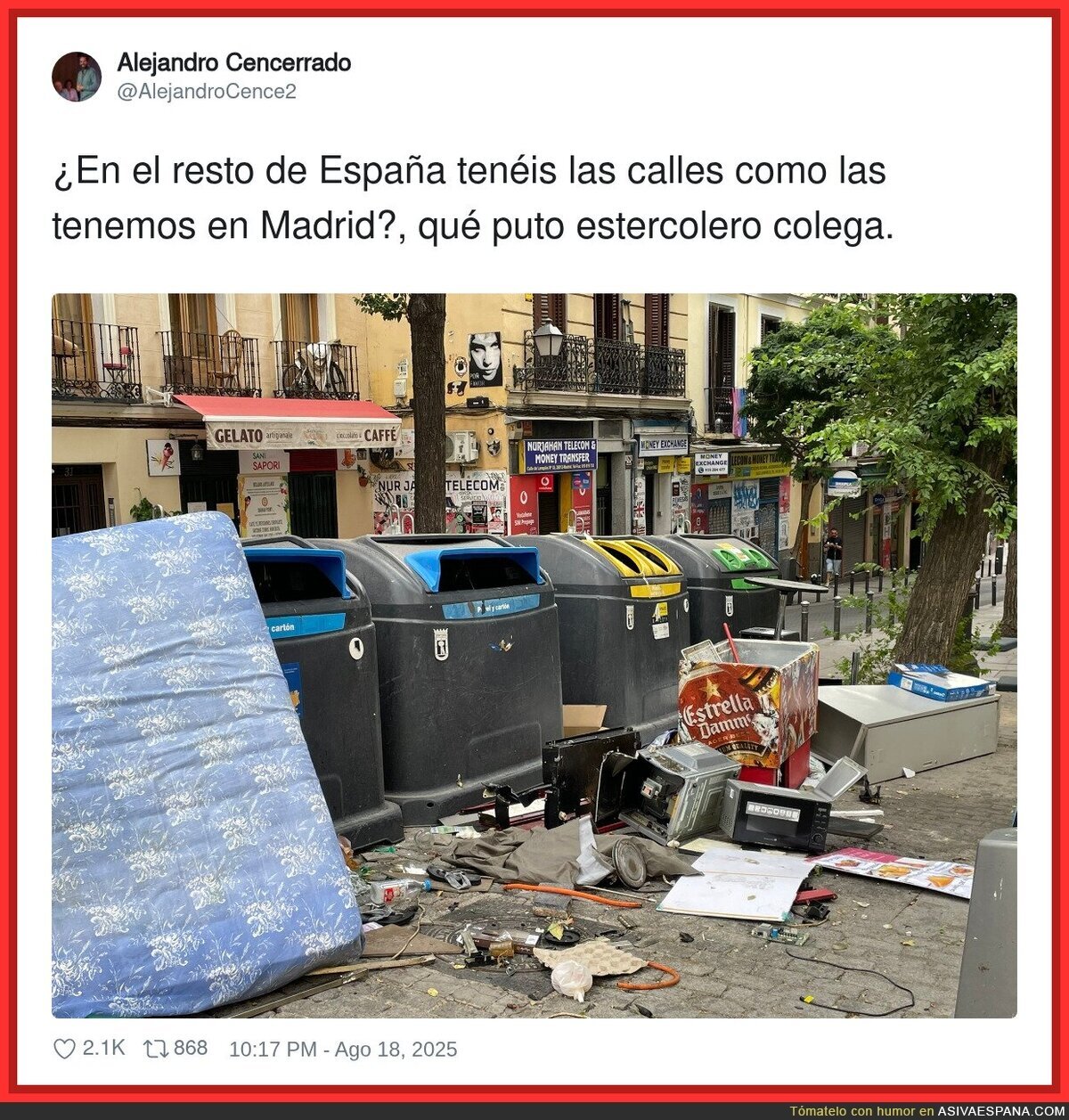 Madrid huele mal últimamente