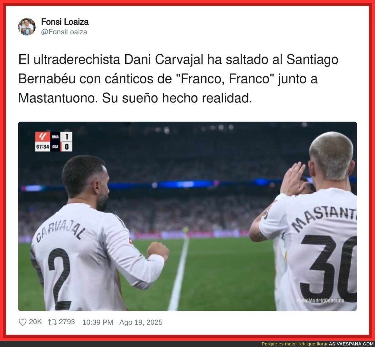 El gran sueño de Carvajal