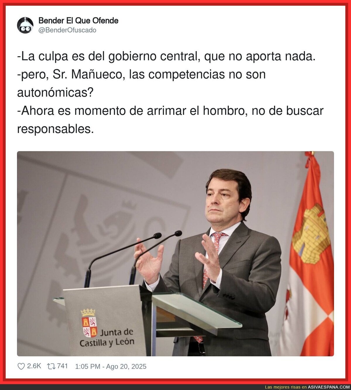 Mañueco está tan confuso que se hiere a si mismo