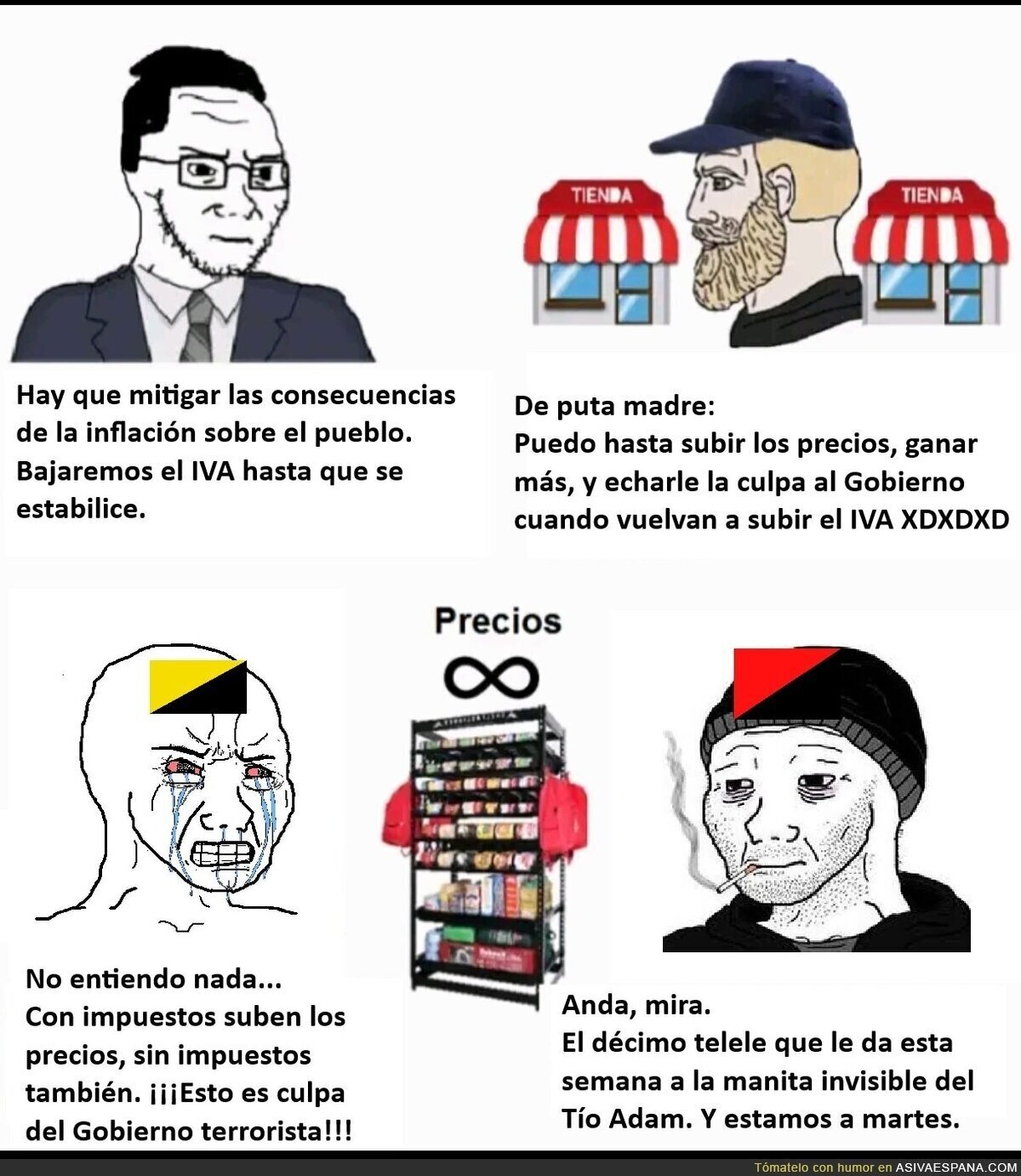 Nunca olvidar: el precio lo pone el supermercado, no los impuestos