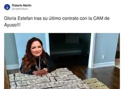 Gloria Estefan se forra con Ayuso
