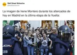 Irene Montero estuvo presente en las protestas de La Vuelta contra Israel