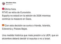 Espa&ntilde;a lidera la oposici&oacute;n a Israel en Eurovisi&oacute;n donde ya hay m&aacute;s pa&iacute;ses