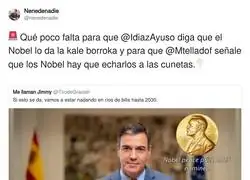 La que se liar&iacute;a en Espa&ntilde;a si el Nobel de la Paz se lo lleva Pedro S&aacute;nchez