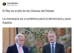 Irene Montero no ha perdido ocasi&oacute;n para comentar la foto de Inda y Felipe VI