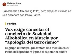 As&iacute; es VOX censurando la m&uacute;sica