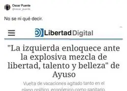 Oscar Puente no puede creer este titular sobre Ayuso